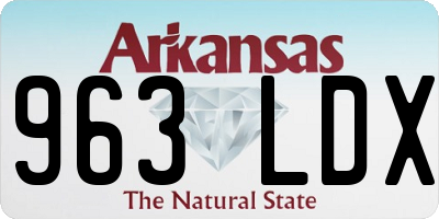 AR license plate 963LDX