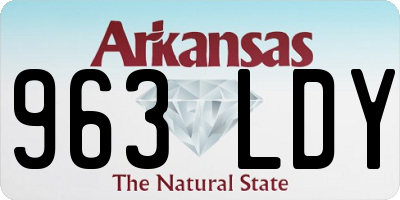 AR license plate 963LDY