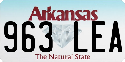 AR license plate 963LEA