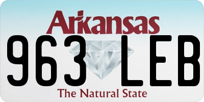 AR license plate 963LEB