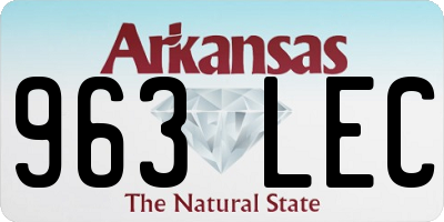 AR license plate 963LEC