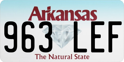 AR license plate 963LEF