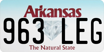 AR license plate 963LEG
