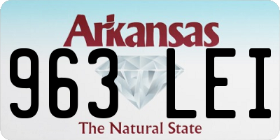 AR license plate 963LEI
