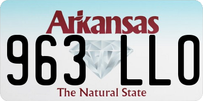 AR license plate 963LLO