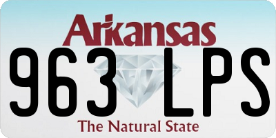 AR license plate 963LPS