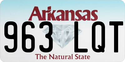 AR license plate 963LQT