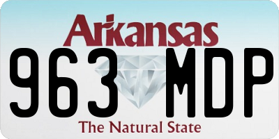 AR license plate 963MDP
