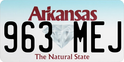 AR license plate 963MEJ