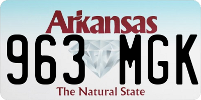 AR license plate 963MGK