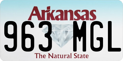 AR license plate 963MGL