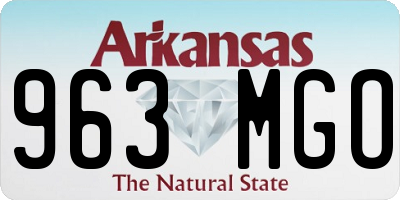 AR license plate 963MGO