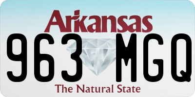 AR license plate 963MGQ