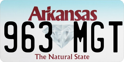 AR license plate 963MGT