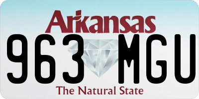 AR license plate 963MGU