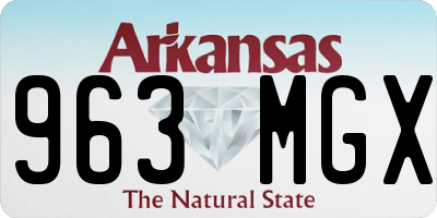 AR license plate 963MGX