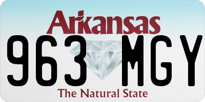 AR license plate 963MGY