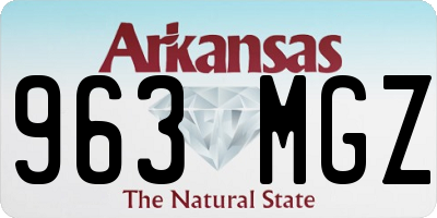 AR license plate 963MGZ