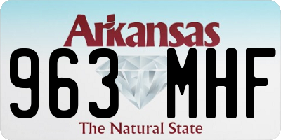 AR license plate 963MHF