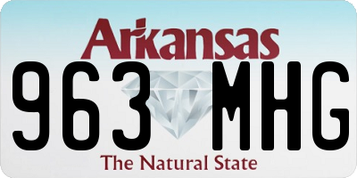 AR license plate 963MHG