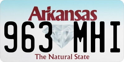 AR license plate 963MHI