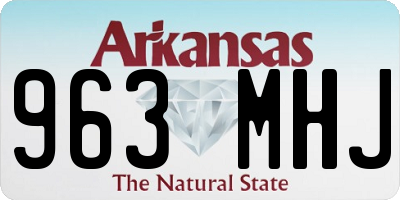 AR license plate 963MHJ