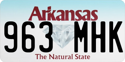 AR license plate 963MHK