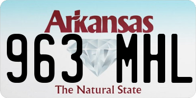 AR license plate 963MHL