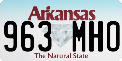 AR license plate 963MHO