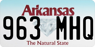 AR license plate 963MHQ