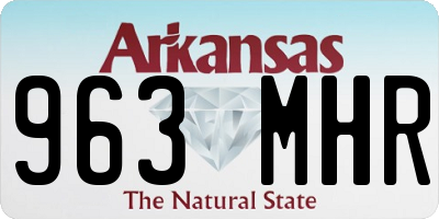 AR license plate 963MHR