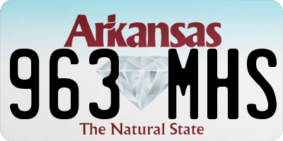 AR license plate 963MHS