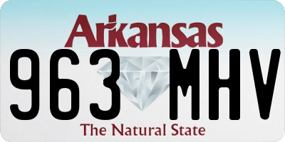 AR license plate 963MHV