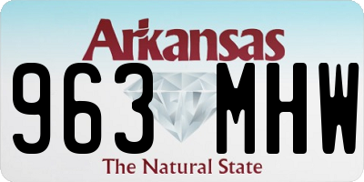 AR license plate 963MHW