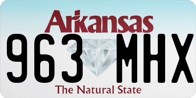 AR license plate 963MHX