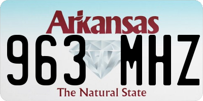 AR license plate 963MHZ