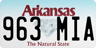 AR license plate 963MIA