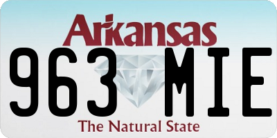 AR license plate 963MIE