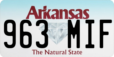 AR license plate 963MIF
