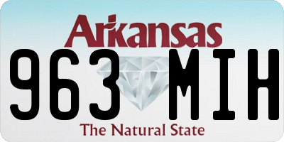 AR license plate 963MIH