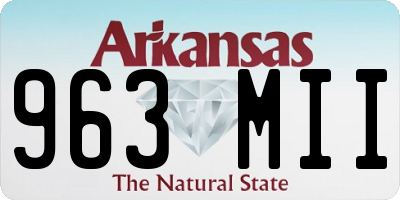 AR license plate 963MII