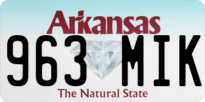 AR license plate 963MIK