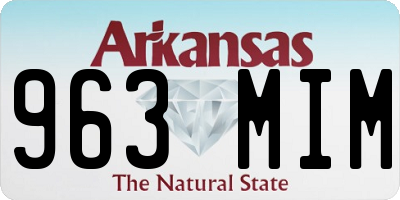 AR license plate 963MIM