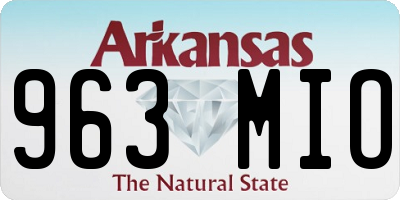 AR license plate 963MIO