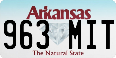 AR license plate 963MIT