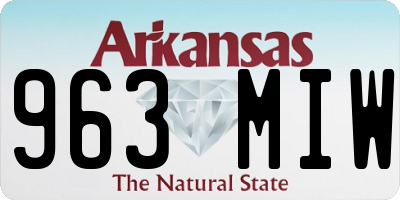 AR license plate 963MIW