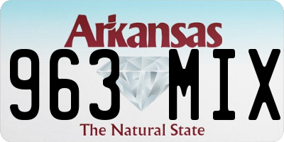 AR license plate 963MIX