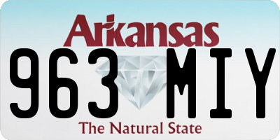 AR license plate 963MIY