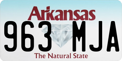AR license plate 963MJA