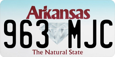AR license plate 963MJC